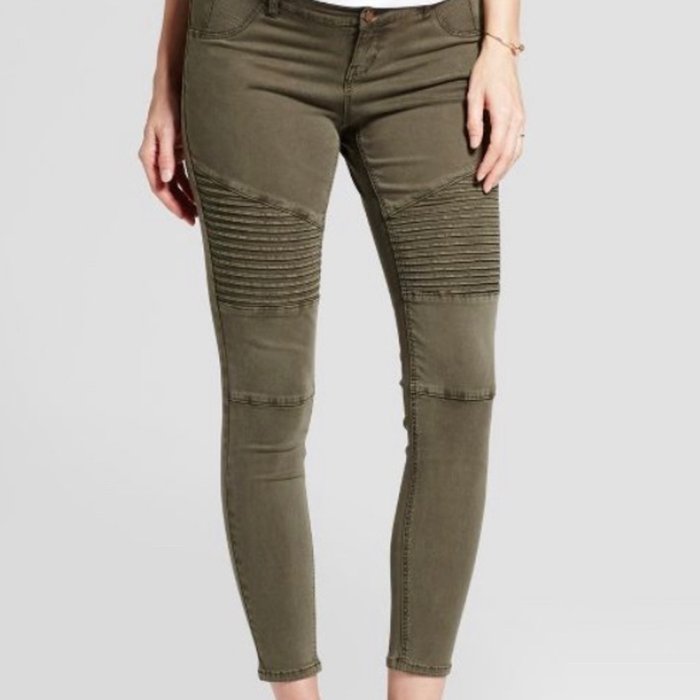 Green Moto Jeggings